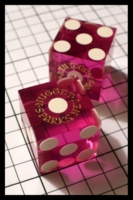 Dice : Dice - Casino Dice - Nugget Sparks Wine Clear with Gold Logo - SK Collection buy Nov 2010